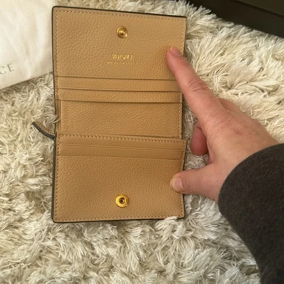 Versace Tan Leather Small Wallet - Picture 6 of 8